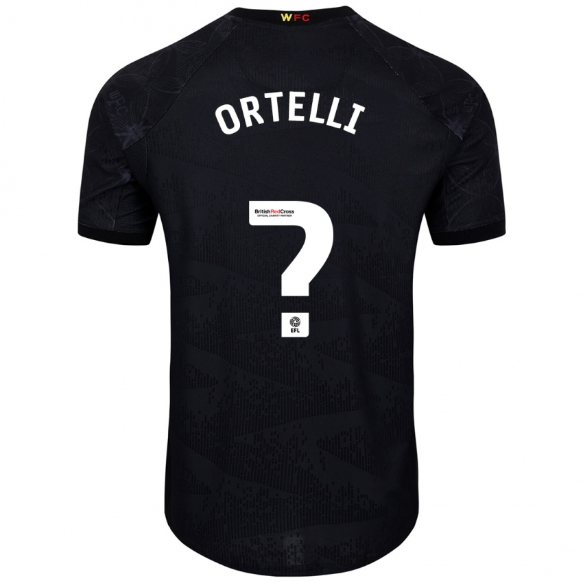 Kinderen Gabriel Ortelli #0 Zwart Wit Uitshirt Uittenue 2024/25 T-Shirt