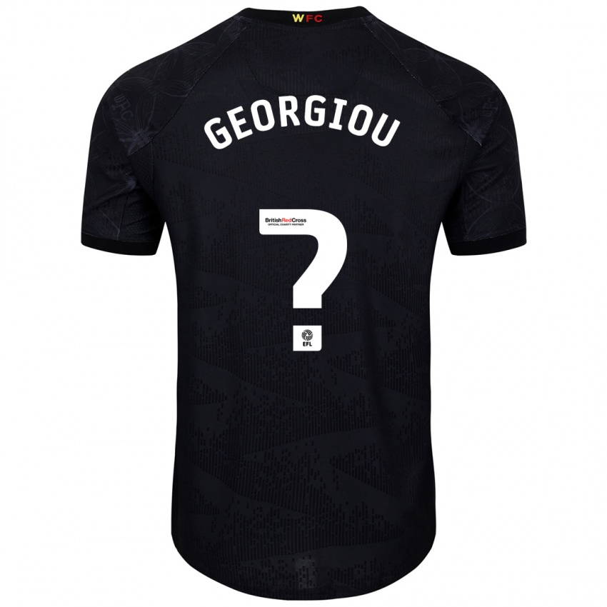 Kinderen Thomas Georgiou #0 Zwart Wit Uitshirt Uittenue 2024/25 T-Shirt