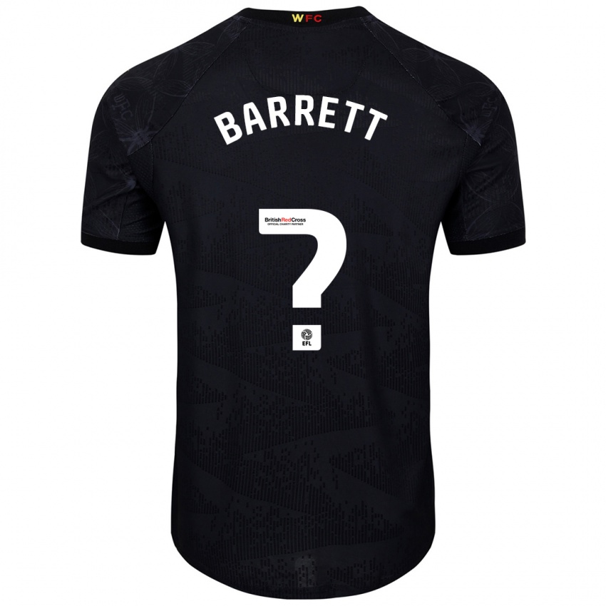 Kinderen Hayden Barrett #0 Zwart Wit Uitshirt Uittenue 2024/25 T-Shirt