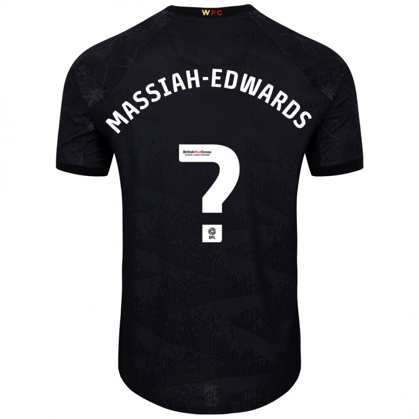 Kinderen Zavier Massiah-Edwards #0 Zwart Wit Uitshirt Uittenue 2024/25 T-Shirt