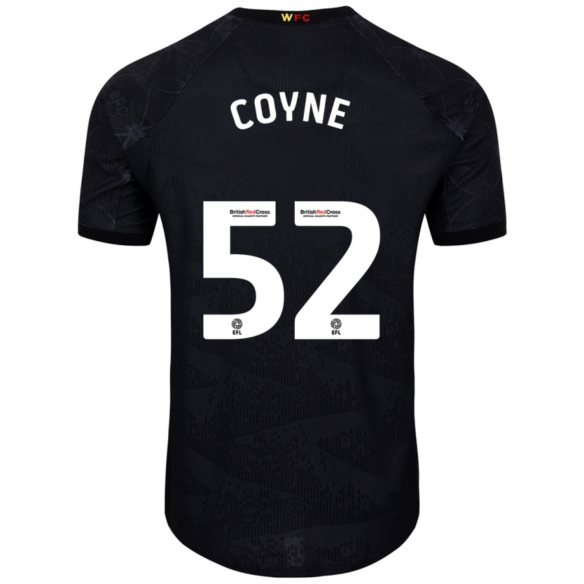 Kinderen Aidan Coyne #52 Zwart Wit Uitshirt Uittenue 2024/25 T-Shirt