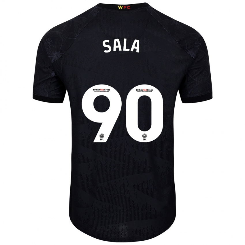 Kinderen Joel Sala #90 Zwart Wit Uitshirt Uittenue 2024/25 T-Shirt