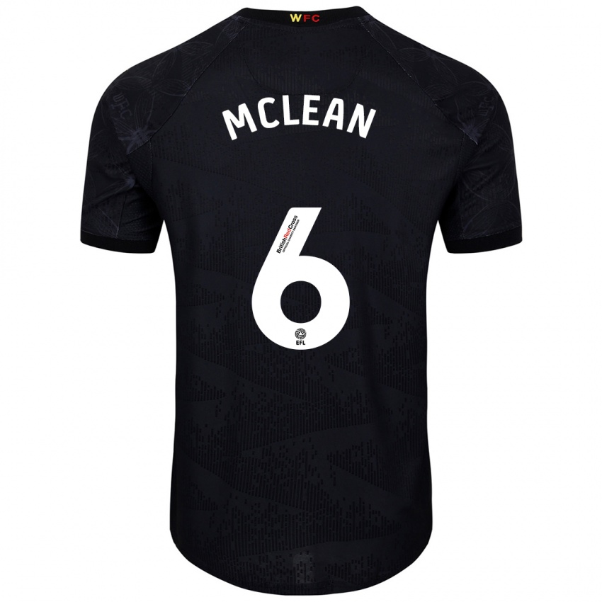 Kinderen Sophie Mclean #6 Zwart Wit Uitshirt Uittenue 2024/25 T-Shirt