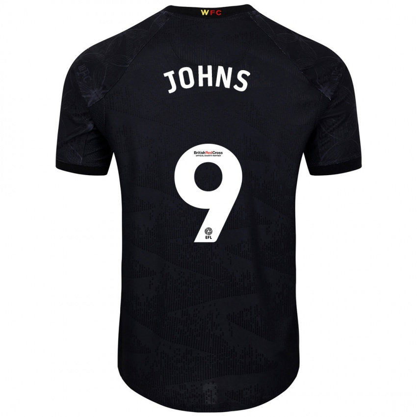 Kinderen Carly Johns #9 Zwart Wit Uitshirt Uittenue 2024/25 T-Shirt