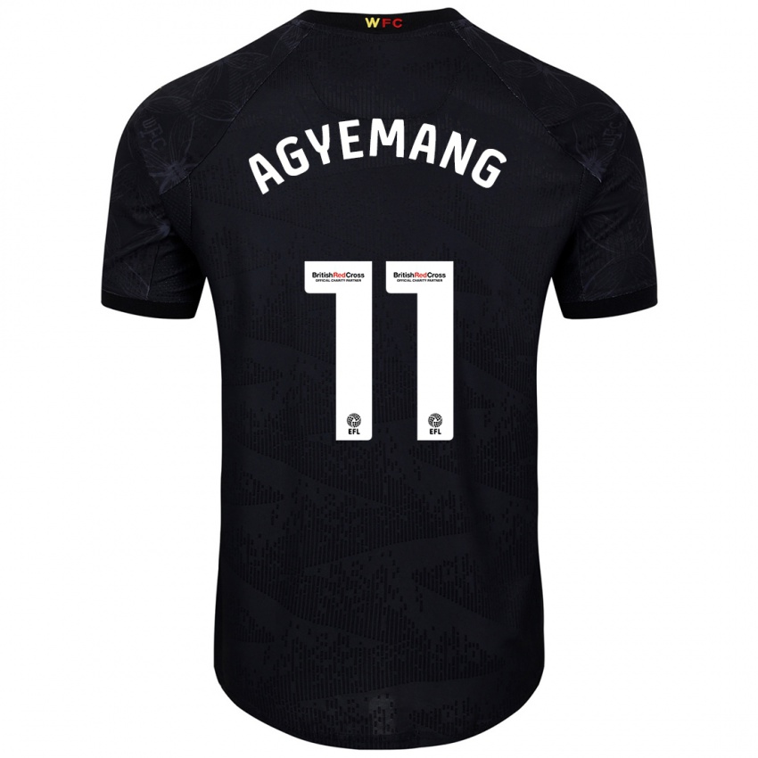 Kinderen Michelle Agyemang #11 Zwart Wit Uitshirt Uittenue 2024/25 T-Shirt