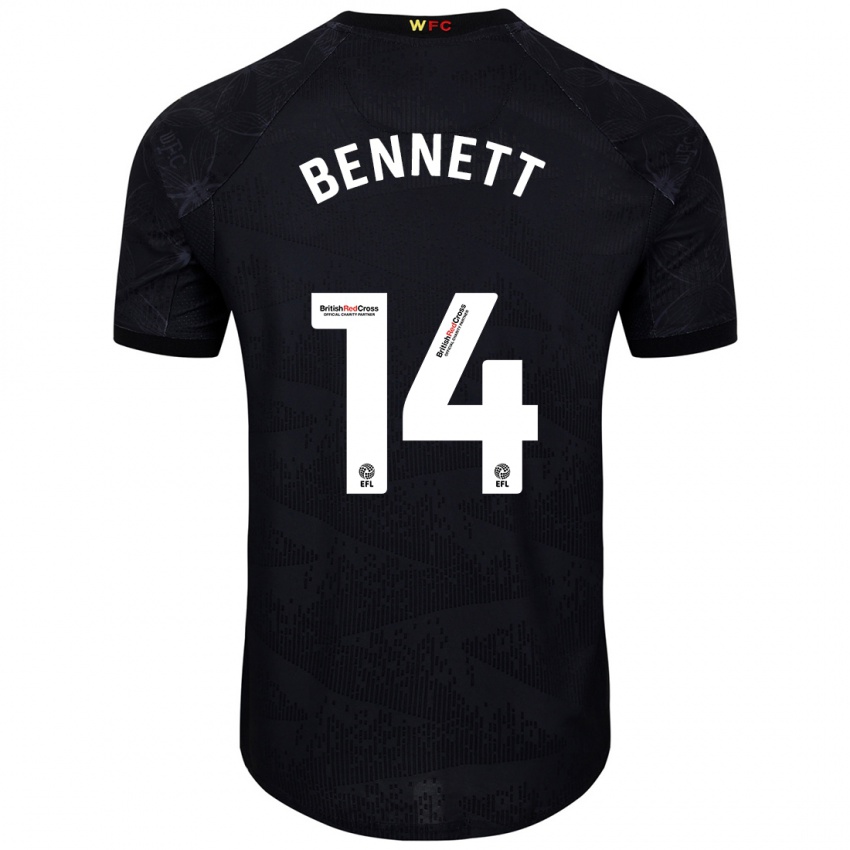 Kinderen Harley Bennett #14 Zwart Wit Uitshirt Uittenue 2024/25 T-Shirt