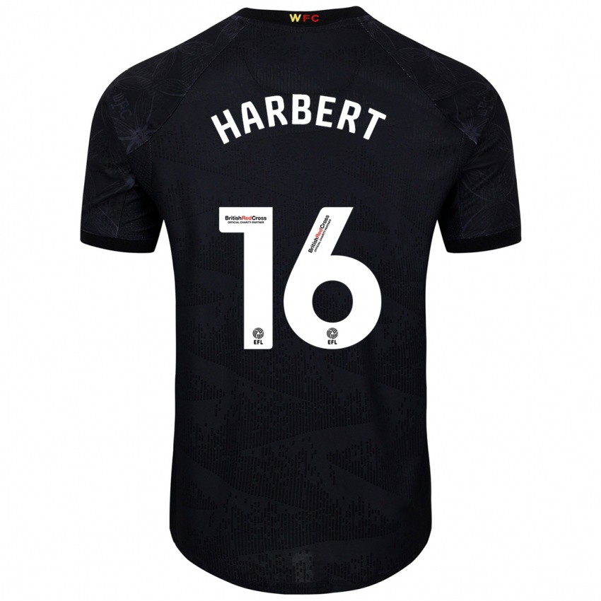 Kinderen Laila Harbert #16 Zwart Wit Uitshirt Uittenue 2024/25 T-Shirt