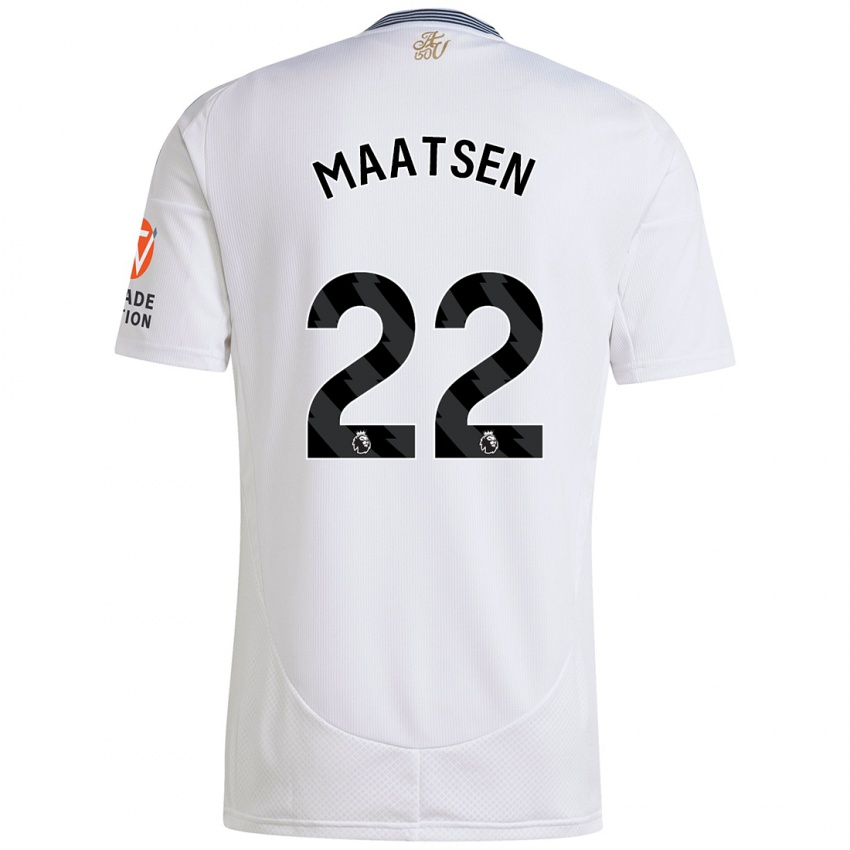 Kinderen Ian Maatsen #22 Wit Uitshirt Uittenue 2024/25 T-Shirt