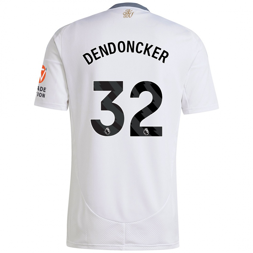 Kinderen Leander Dendoncker #32 Wit Uitshirt Uittenue 2024/25 T-Shirt