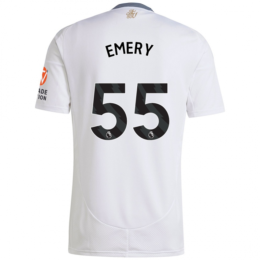 Kinderen Lander Emery #55 Wit Uitshirt Uittenue 2024/25 T-Shirt