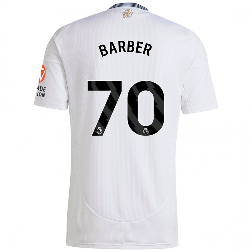 Kinderen Jayden Barber #70 Wit Uitshirt Uittenue 2024/25 T-Shirt