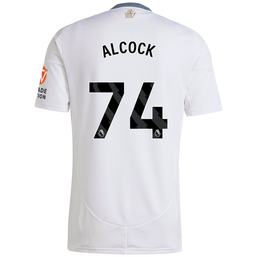 Kinderen Todd Alcock #74 Wit Uitshirt Uittenue 2024/25 T-Shirt