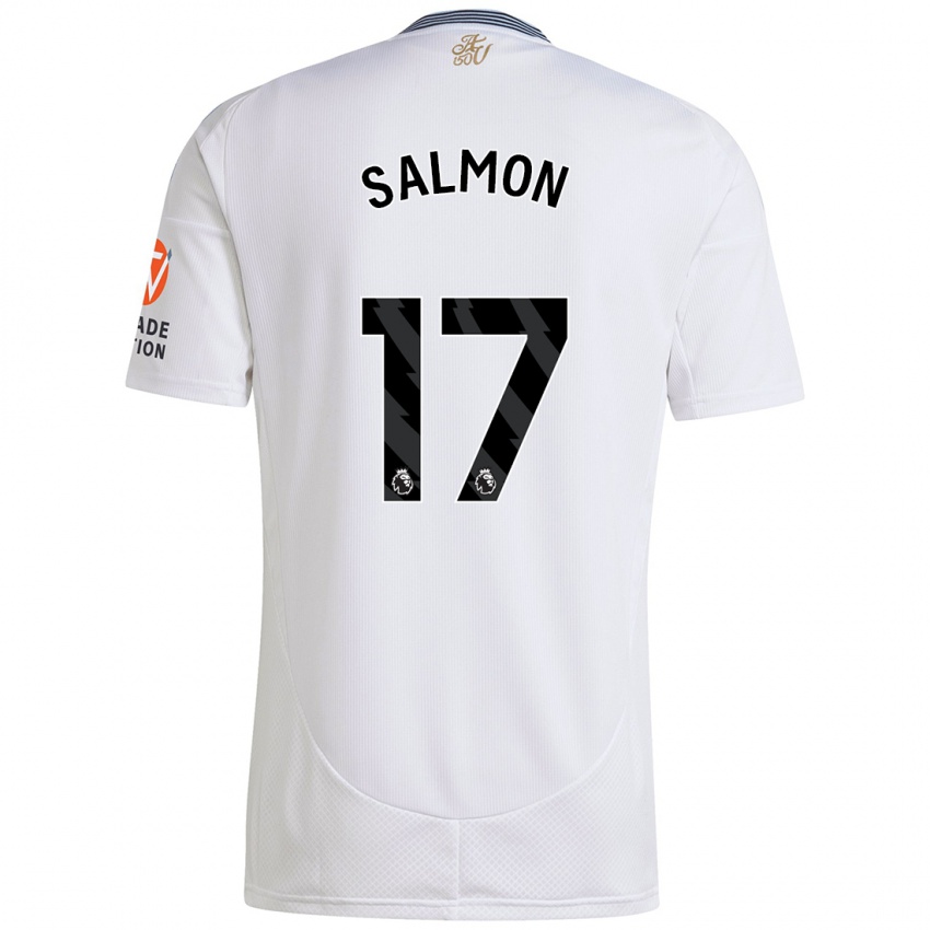 Kinderen Ebony Salmon #17 Wit Uitshirt Uittenue 2024/25 T-Shirt