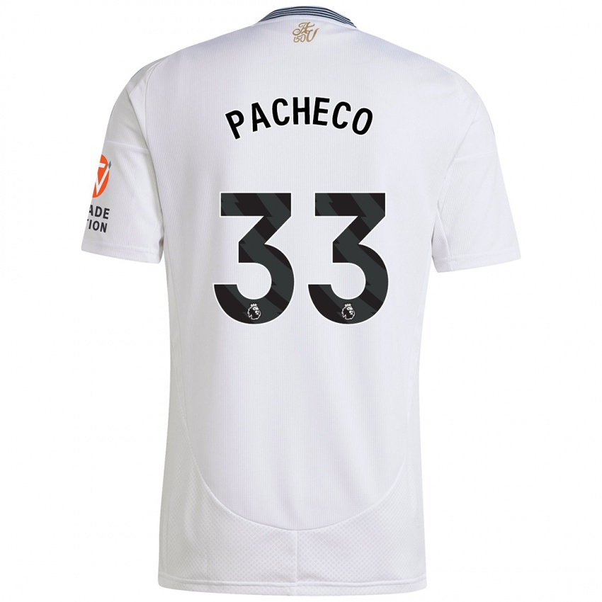 Kinderen Maz Pacheco #33 Wit Uitshirt Uittenue 2024/25 T-Shirt