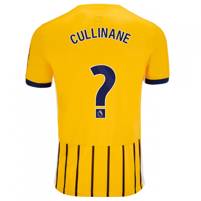 Kinderen Billy-Ray Cullinane #0 Goud Blauw Krijtstrepen Uitshirt Uittenue 2024/25 T-Shirt