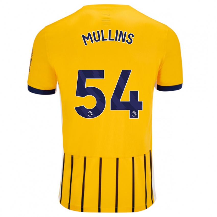 Kinderen Jamie Mullins #54 Goud Blauw Krijtstrepen Uitshirt Uittenue 2024/25 T-Shirt