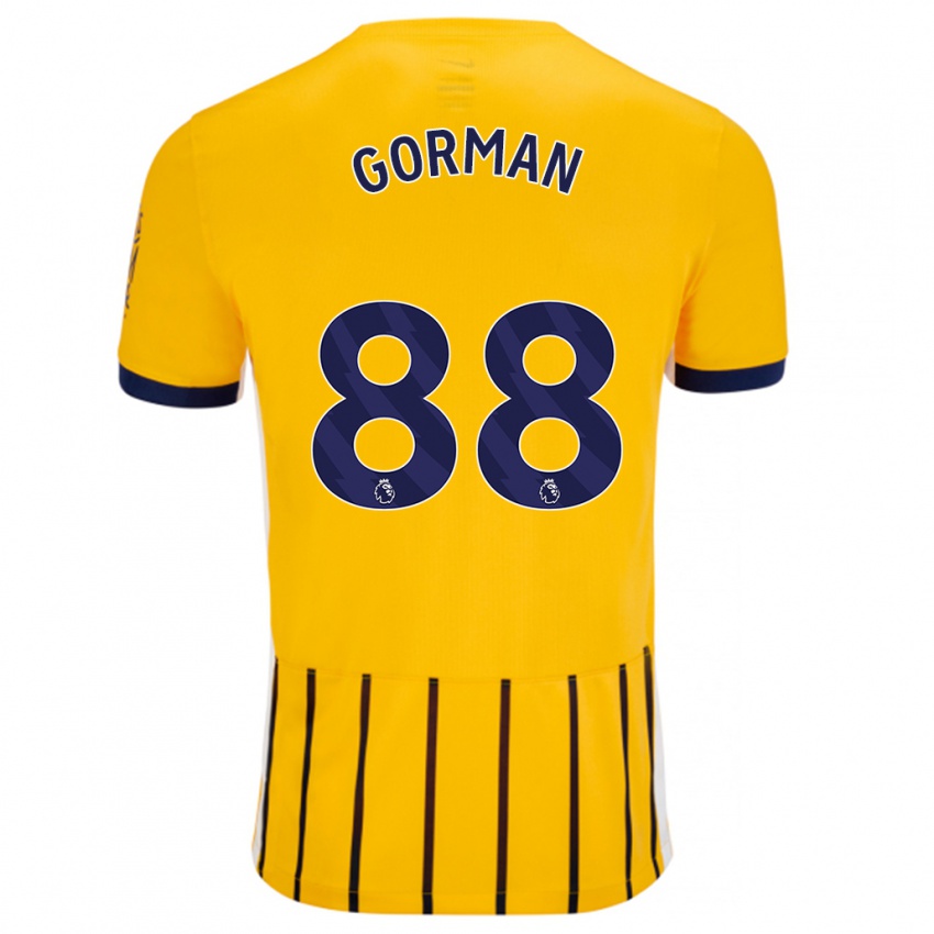 Kinderen Ronnie Gorman #88 Goud Blauw Krijtstrepen Uitshirt Uittenue 2024/25 T-Shirt