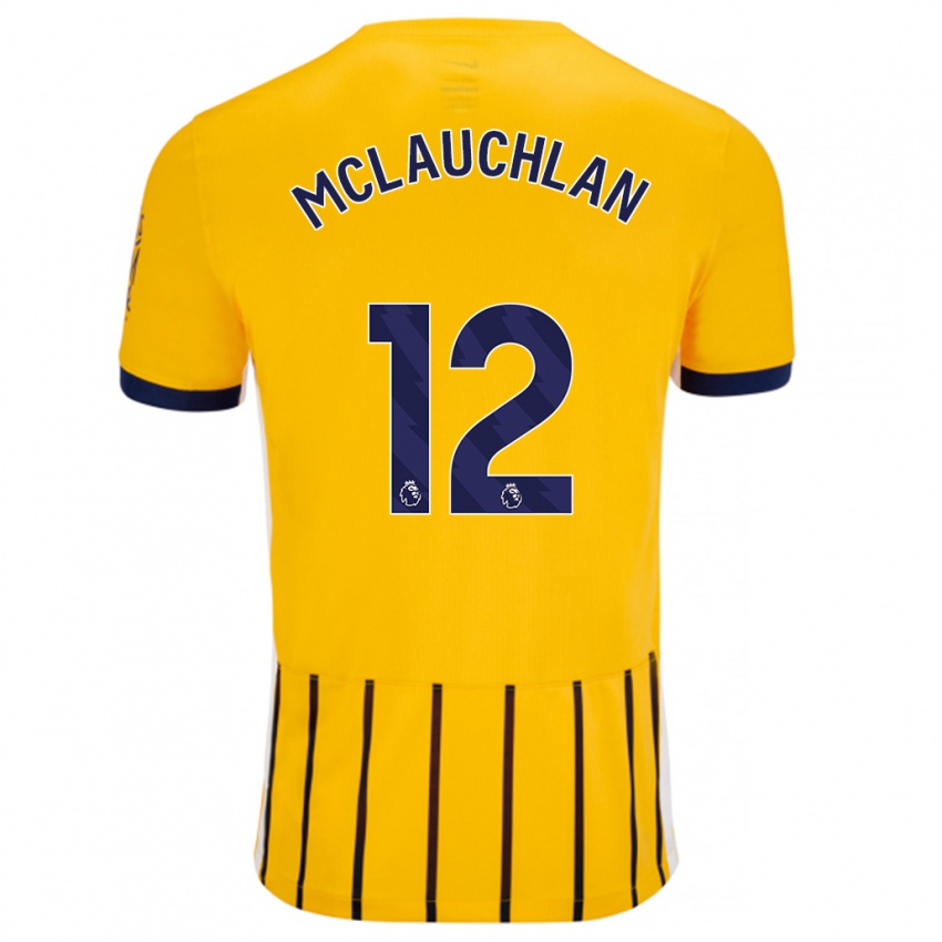 Kinderen Rachel Mclauchlan #12 Goud Blauw Krijtstrepen Uitshirt Uittenue 2024/25 T-Shirt