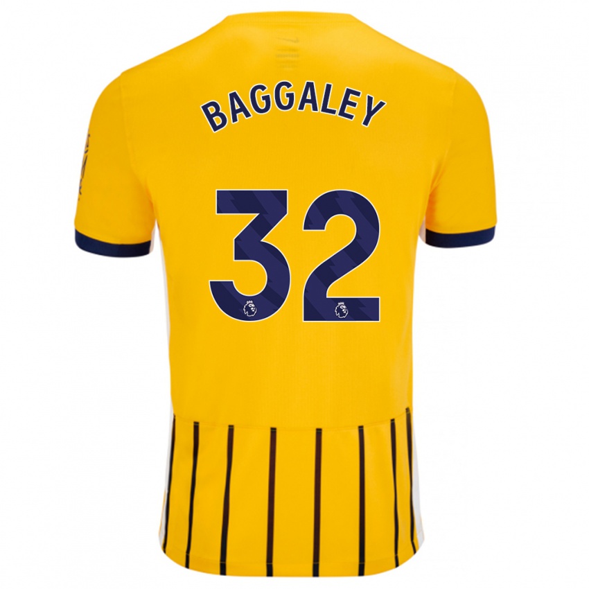 Kinderen Sophie Baggaley #32 Goud Blauw Krijtstrepen Uitshirt Uittenue 2024/25 T-Shirt