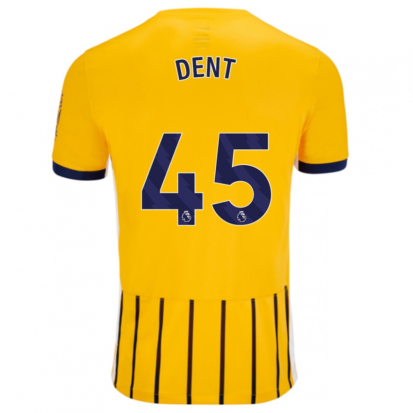 Kinderen Lily Dent #45 Goud Blauw Krijtstrepen Uitshirt Uittenue 2024/25 T-Shirt