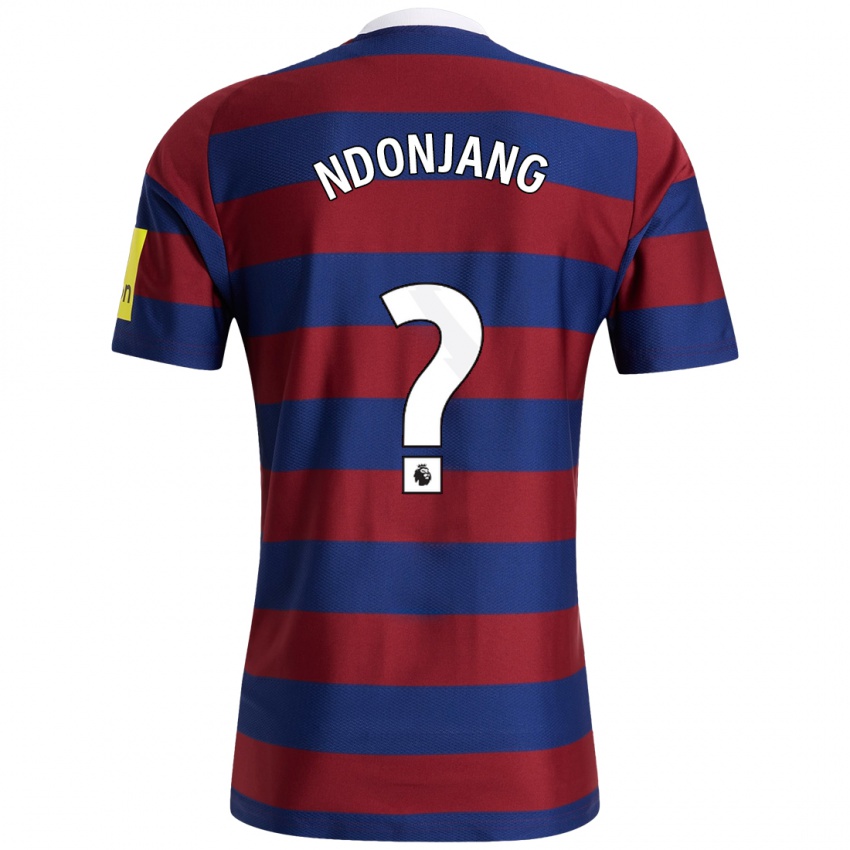 Kinderen Alan Ndonjang #0 Bordeauxrood Marineblauw Uitshirt Uittenue 2024/25 T-Shirt