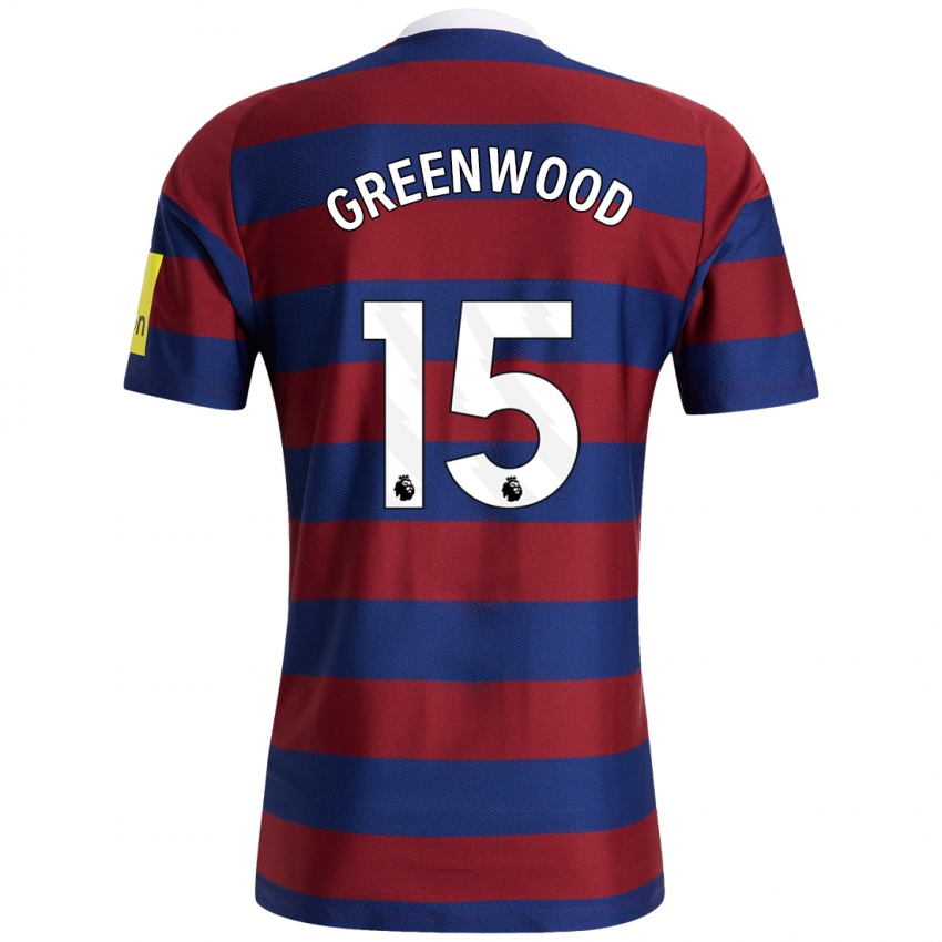 Kinderen Hannah Greenwood #15 Bordeauxrood Marineblauw Uitshirt Uittenue 2024/25 T-Shirt