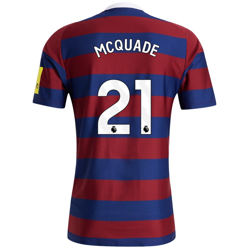 Kinderen Jasmine Mcquade #21 Bordeauxrood Marineblauw Uitshirt Uittenue 2024/25 T-Shirt