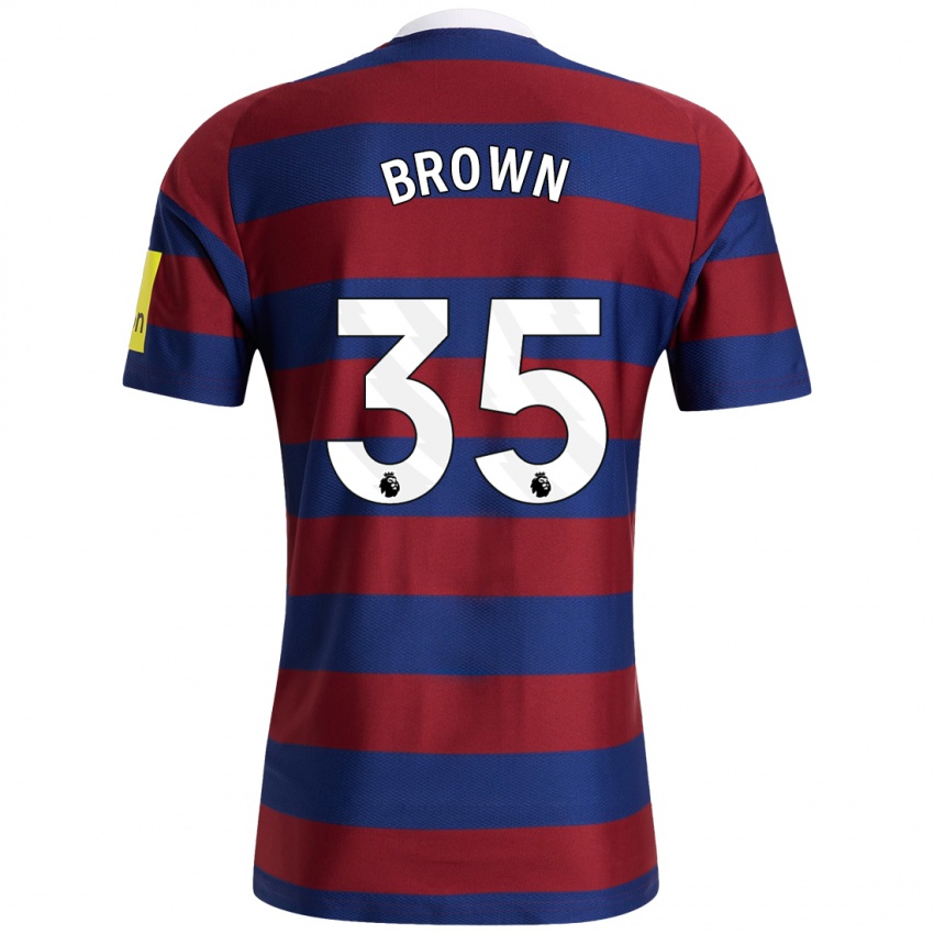 Kinderen Will Brown #35 Bordeauxrood Marineblauw Uitshirt Uittenue 2024/25 T-Shirt