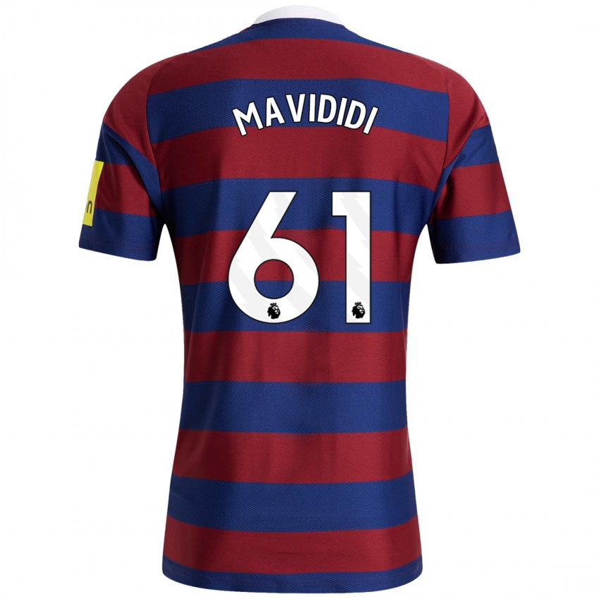 Kinderen Shaun Mavididi #61 Bordeauxrood Marineblauw Uitshirt Uittenue 2024/25 T-Shirt