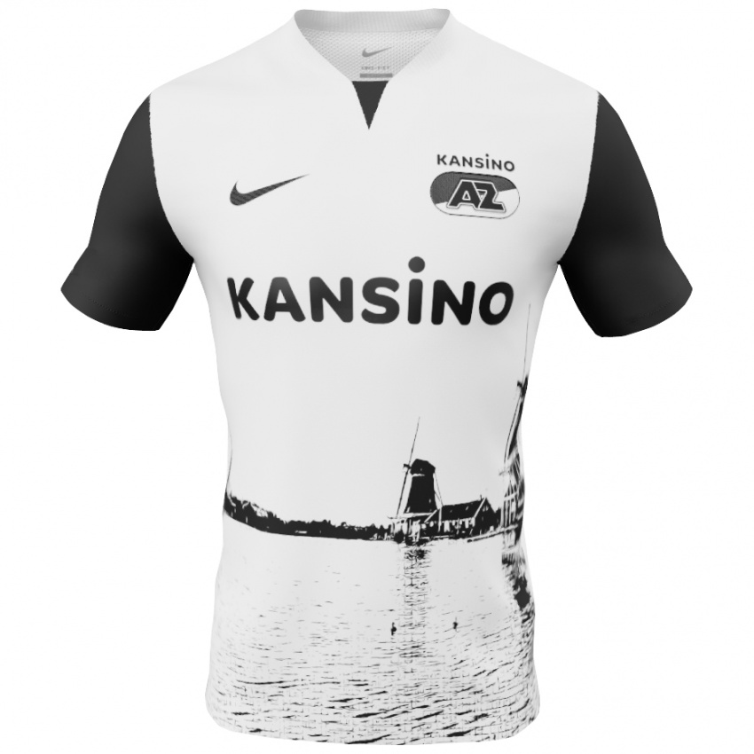 Kinderen Yaël Mollink #25 Wit Zwart Uitshirt Uittenue 2024/25 T-Shirt