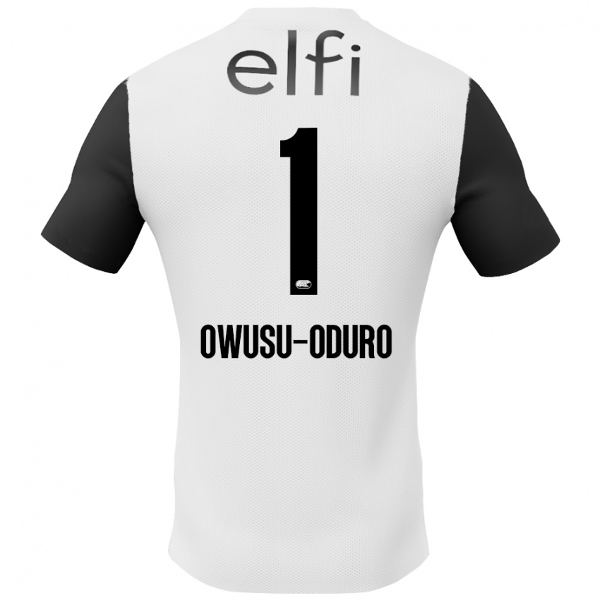 Kinderen Rome Jayden Owusu-Oduro #1 Wit Zwart Uitshirt Uittenue 2024/25 T-Shirt