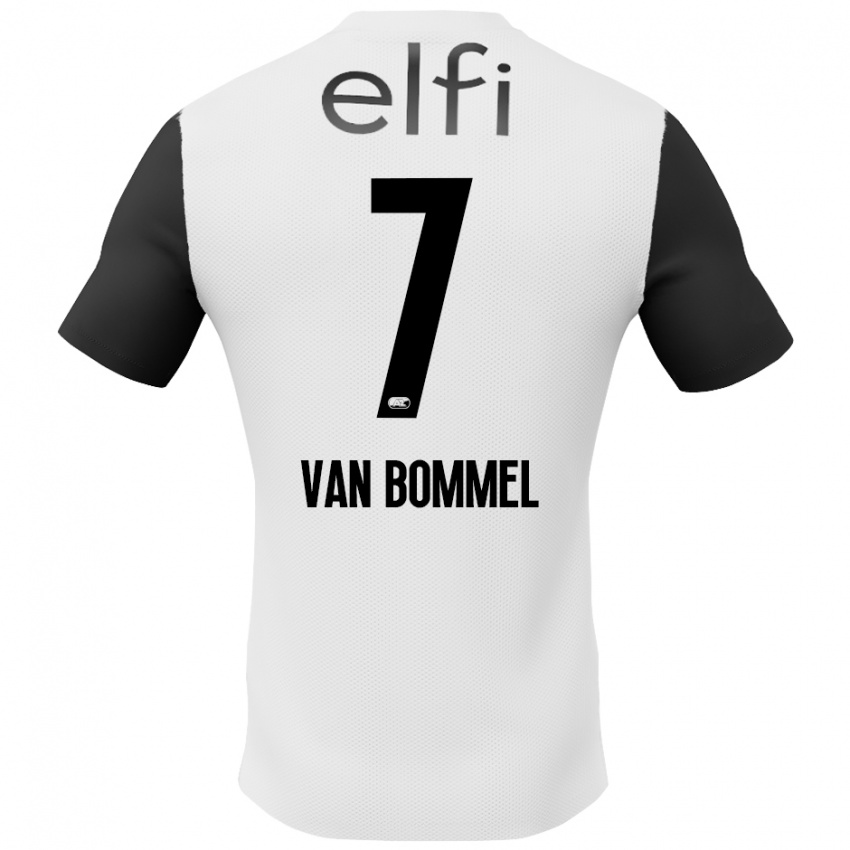 Kinderen Ruben Van Bommel #7 Wit Zwart Uitshirt Uittenue 2024/25 T-Shirt