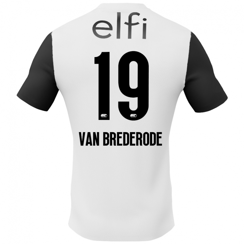 Kinderen Myron Van Brederode #19 Wit Zwart Uitshirt Uittenue 2024/25 T-Shirt