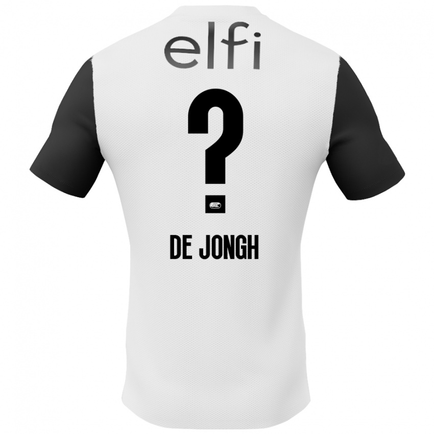 Kinderen Iain De Jongh #0 Wit Zwart Uitshirt Uittenue 2024/25 T-Shirt