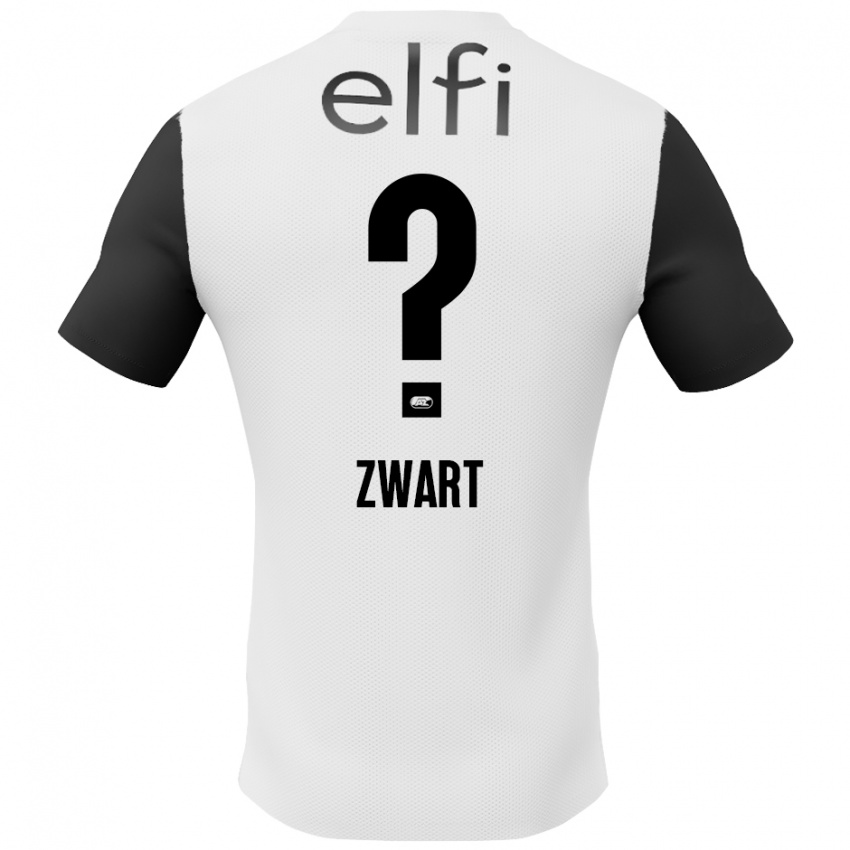 Kinderen Jesper Zwart #0 Wit Zwart Uitshirt Uittenue 2024/25 T-Shirt