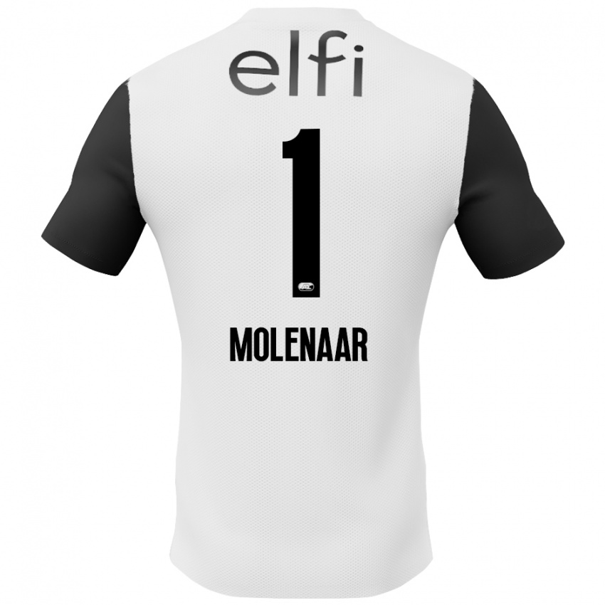 Kinderen Finn Molenaar #1 Wit Zwart Uitshirt Uittenue 2024/25 T-Shirt