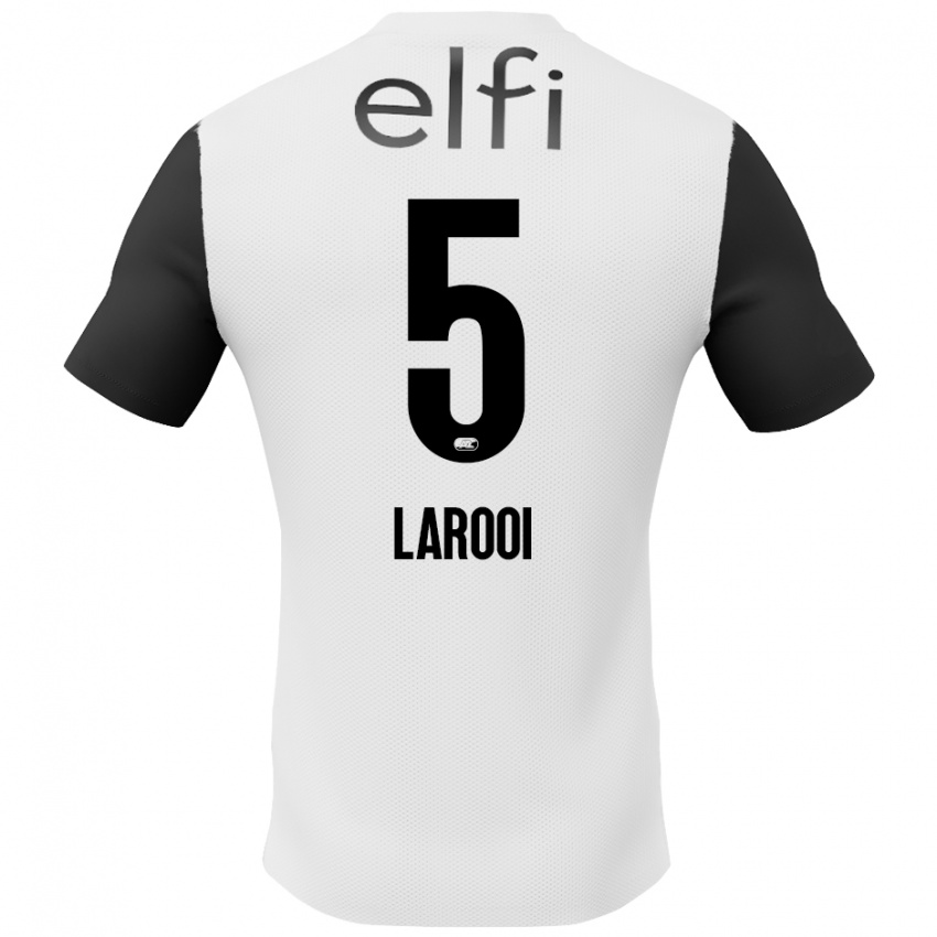 Kinderen Finn Larooi #5 Wit Zwart Uitshirt Uittenue 2024/25 T-Shirt