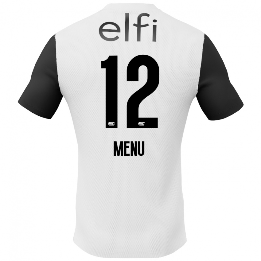 Kinderen Mathijs Menu #12 Wit Zwart Uitshirt Uittenue 2024/25 T-Shirt