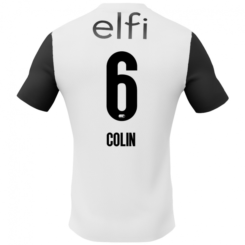 Kinderen Isa Colin #6 Wit Zwart Uitshirt Uittenue 2024/25 T-Shirt