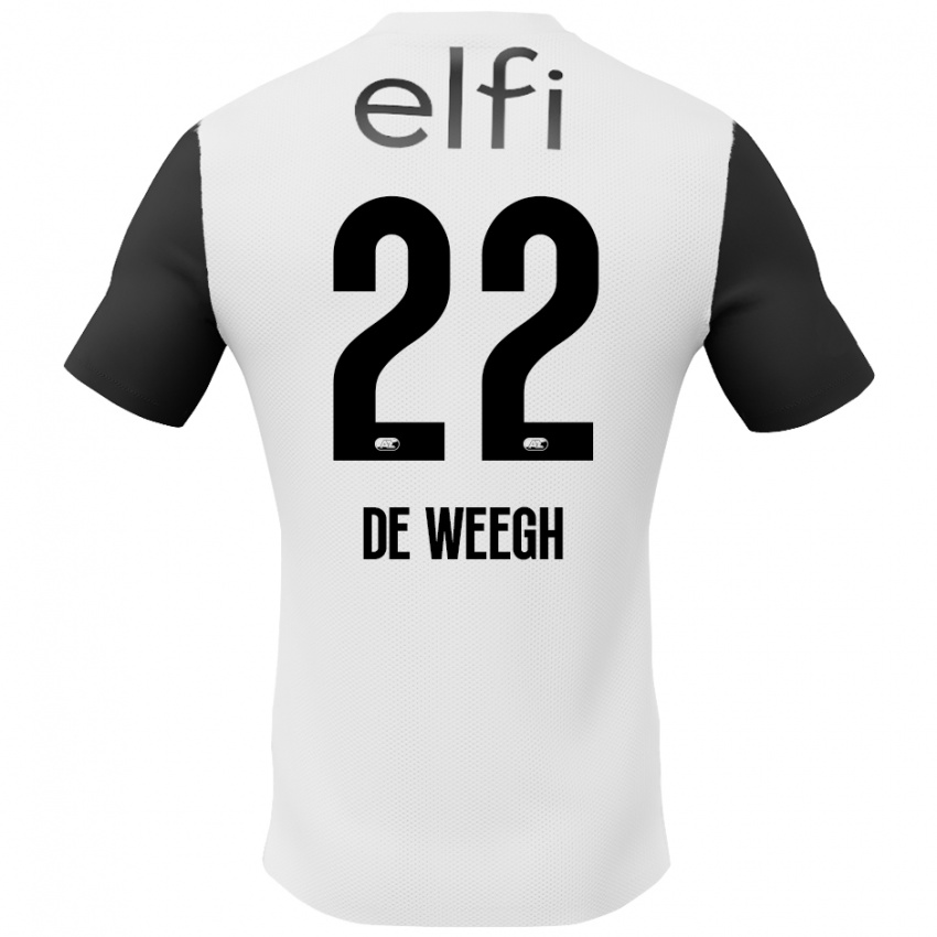 Kinderen Bo Op De Weegh #22 Wit Zwart Uitshirt Uittenue 2024/25 T-Shirt