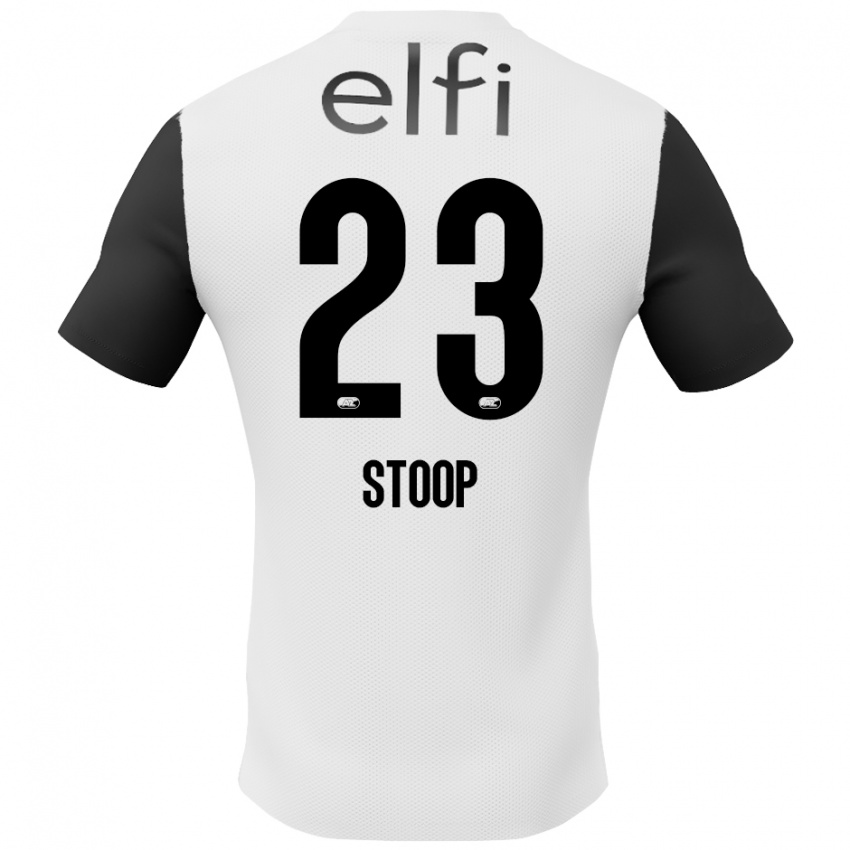 Kinderen Maudy Stoop #23 Wit Zwart Uitshirt Uittenue 2024/25 T-Shirt