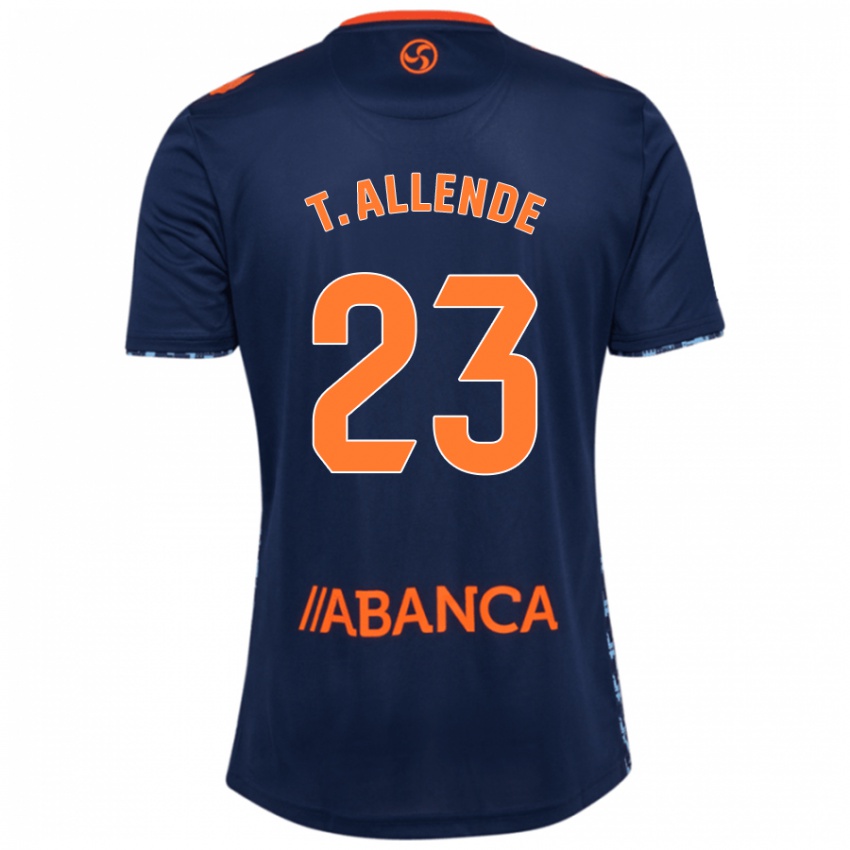 Kinderen Tadeo Allende #23 Marineblauw Uitshirt Uittenue 2024/25 T-Shirt