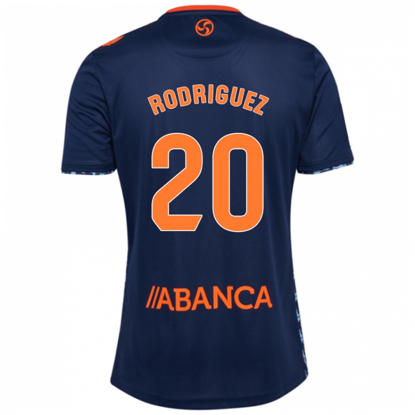 Kinderen Javi Rodríguez #20 Marineblauw Uitshirt Uittenue 2024/25 T-Shirt