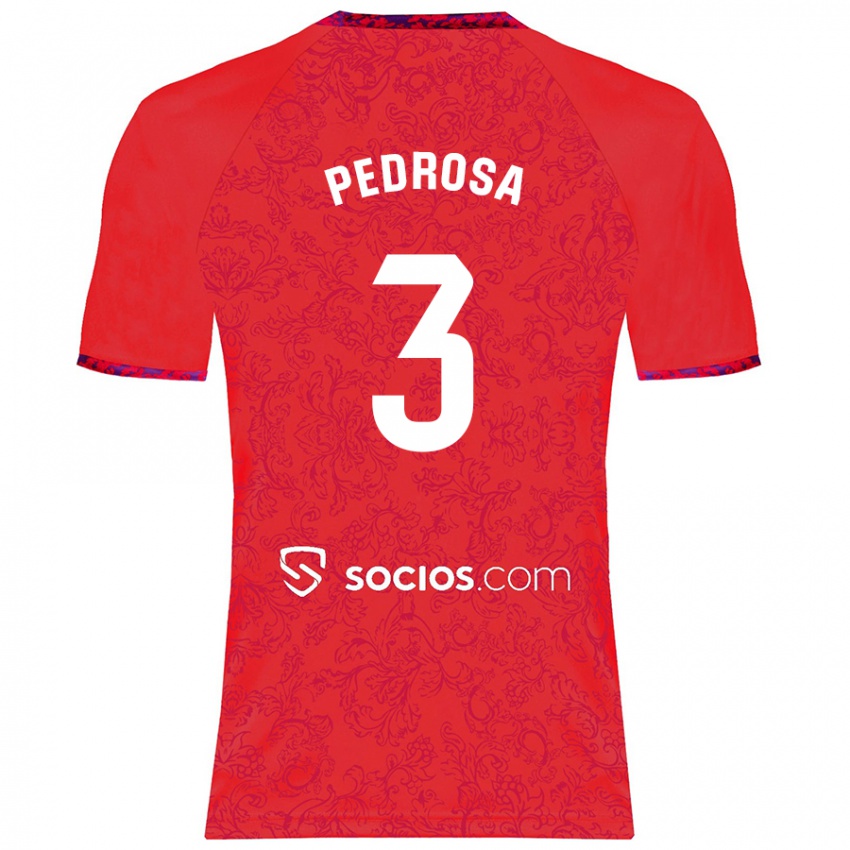 Kinderen Adrià Pedrosa #3 Rood Uitshirt Uittenue 2024/25 T-Shirt