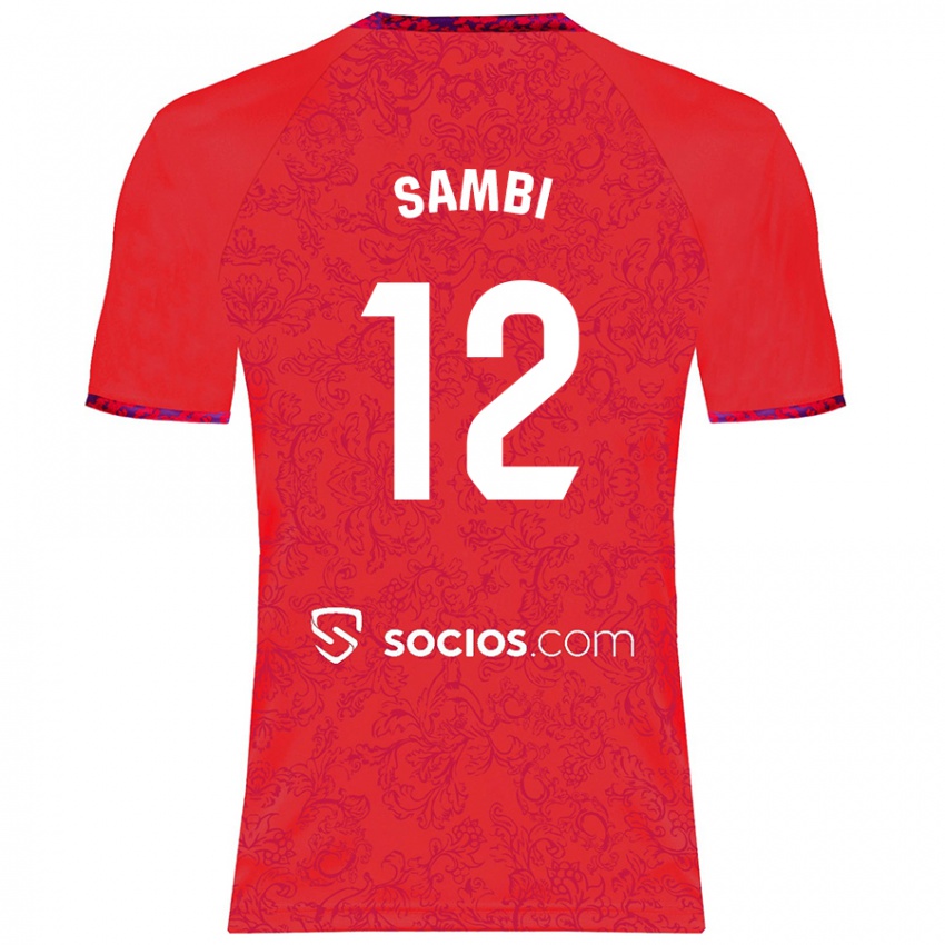 Kinderen Albert Sambi Lokonga #12 Rood Uitshirt Uittenue 2024/25 T-Shirt