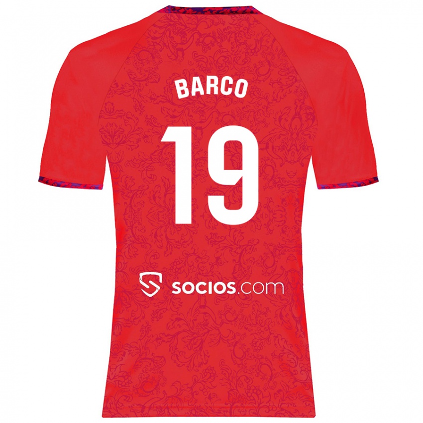 Kinderen Valentin Barco #19 Rood Uitshirt Uittenue 2024/25 T-Shirt