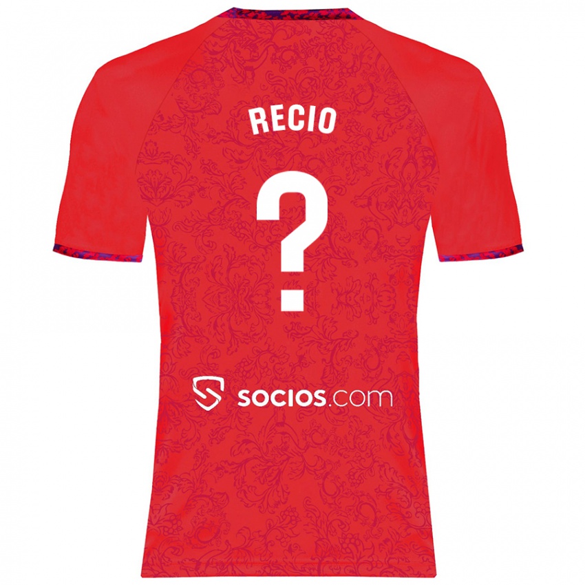 Kinderen Sergio Recio #0 Rood Uitshirt Uittenue 2024/25 T-Shirt