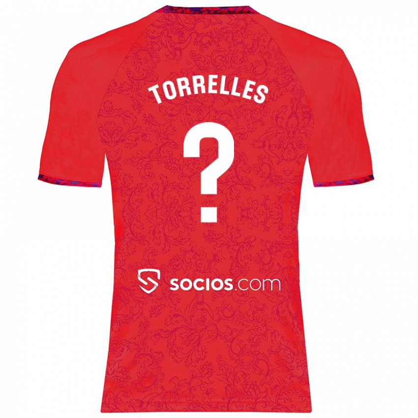 Kinderen Genís Torrelles #0 Rood Uitshirt Uittenue 2024/25 T-Shirt