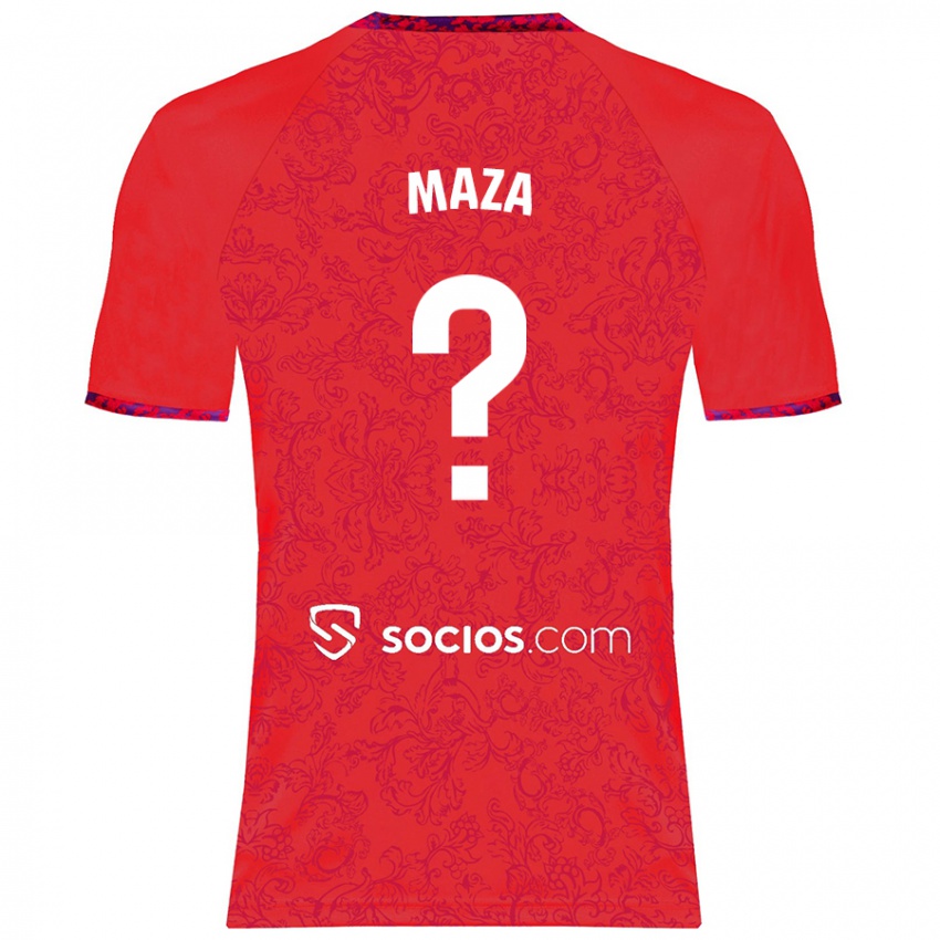 Kinderen Manuel Maza #0 Rood Uitshirt Uittenue 2024/25 T-Shirt