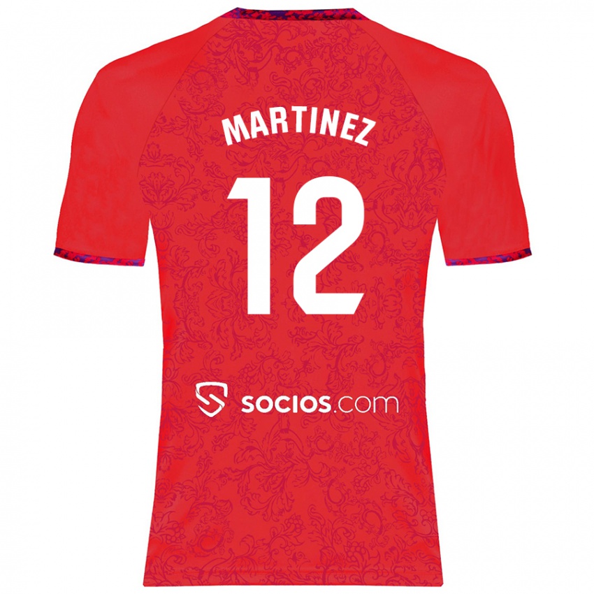 Kinderen Gabri Martinez #12 Rood Uitshirt Uittenue 2024/25 T-Shirt